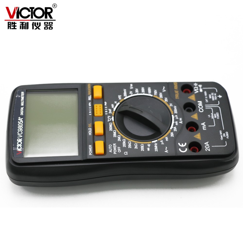 Vector-Multimeter VC9805A, True RMS DMM, AC/DC, 20A, Capacitance Impedance, Inductance, Temperature Test