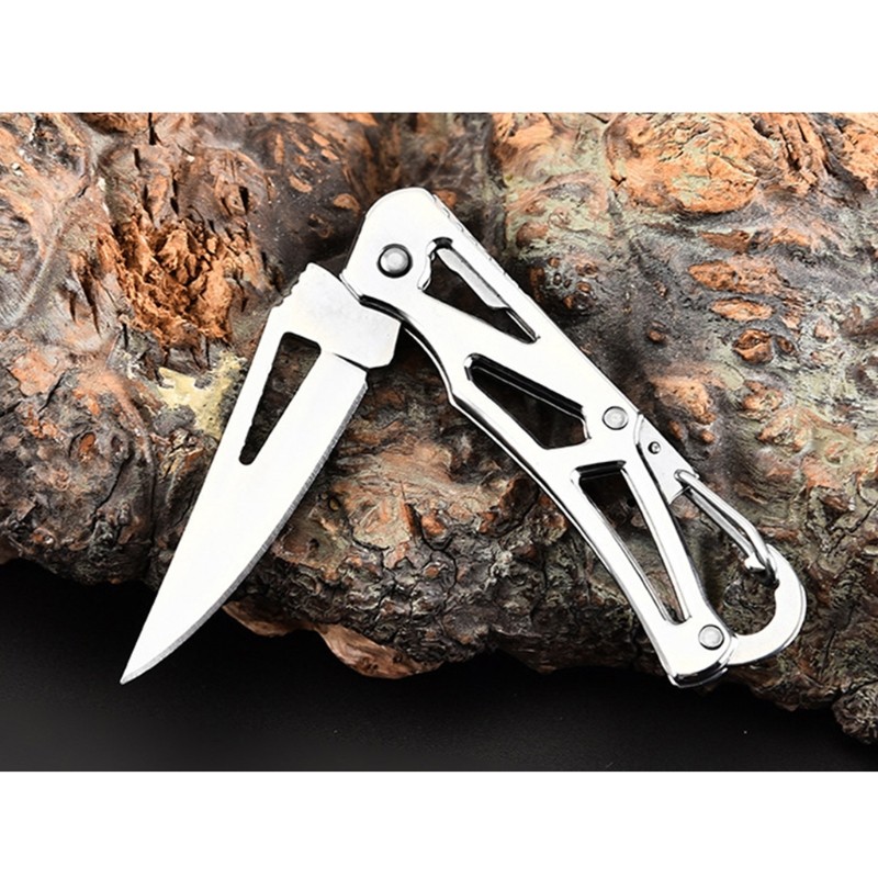 Full Stainless Steel Blade Shape Knife Outdoor Camping Self Defense Emergency Survival Knife Tool Portable Size Whosale & Dropship