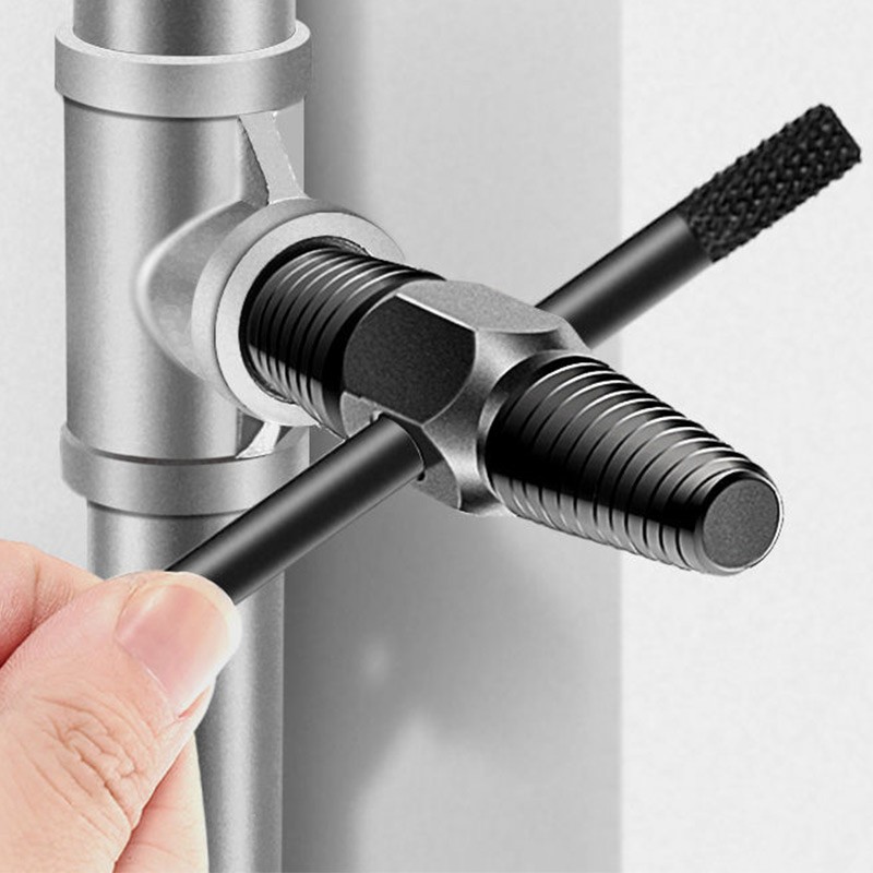 New Broken Wire Extractor Faucet Damaged Bolts Wire Pipe Remover Dual Head Water Pipe Triangle Valve Tap Bolt Remover Tools