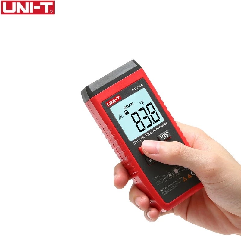 UNI-T UT306A Small LCD Infrared Thermometer -35~300C -31~572F Red Laser Thermometer C/F pyrmeter original