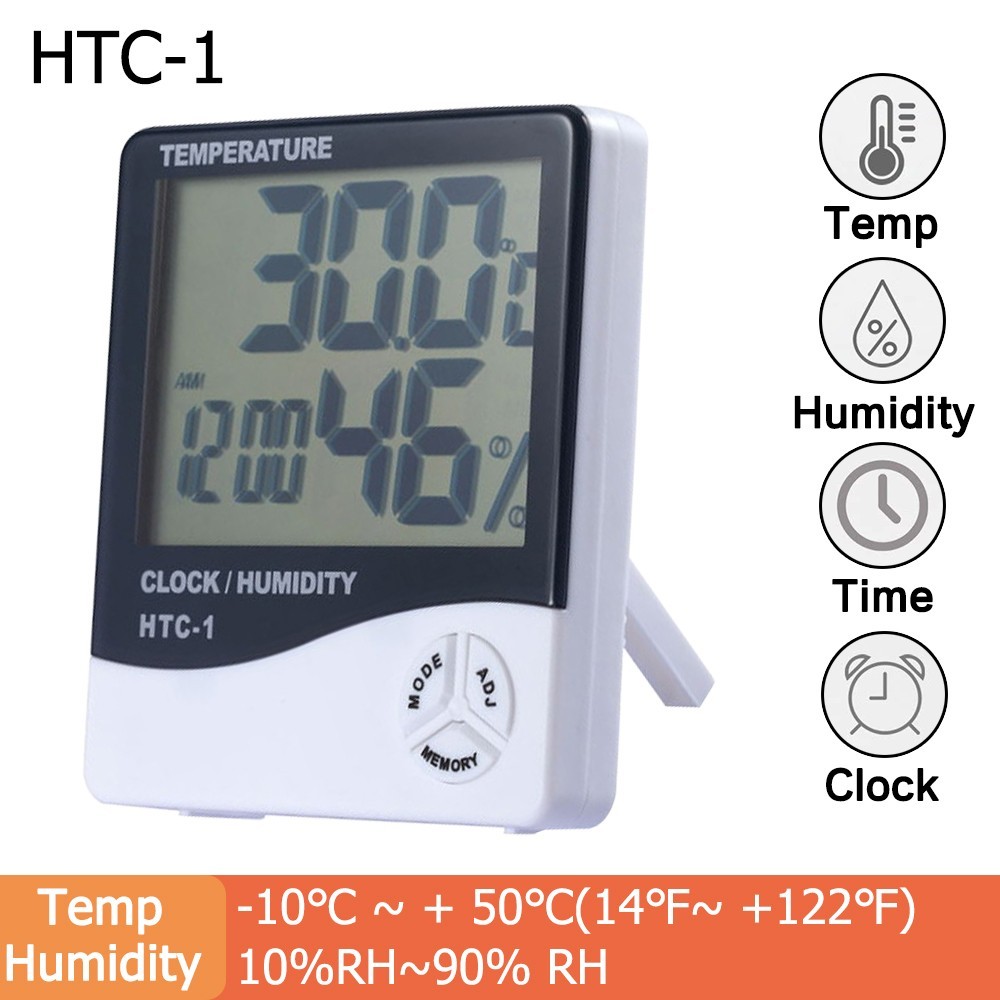 ABS Thermometer Indoor Digital LCD Hygrometer Temperature Hygrometer Alarm Cloc Smart Life Remote Control Hygrometer