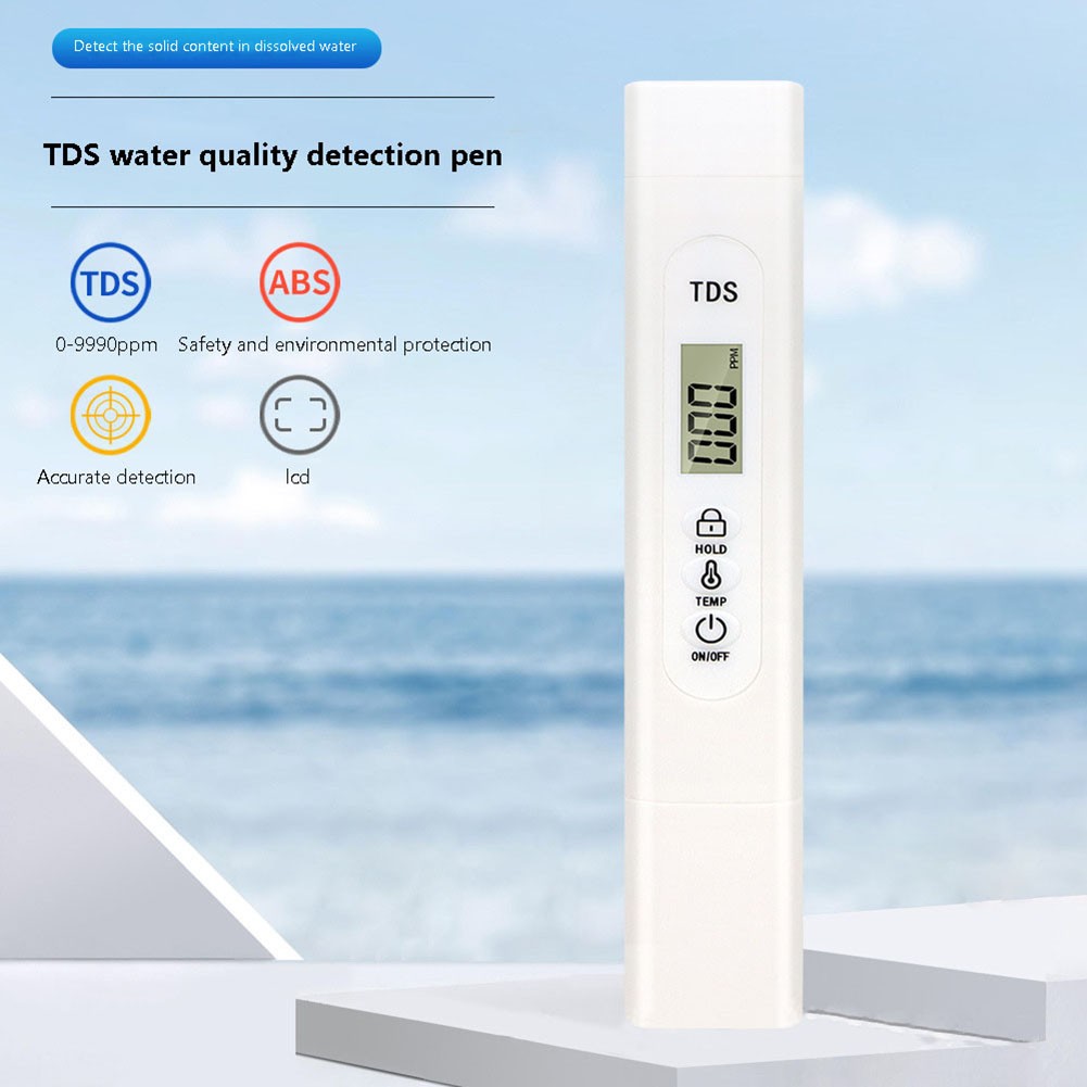 LCD Digital TDS Temperature Water Tester Pen Handheld Water Quality Analysis Meter Measurement Detection Water Purity Monitor