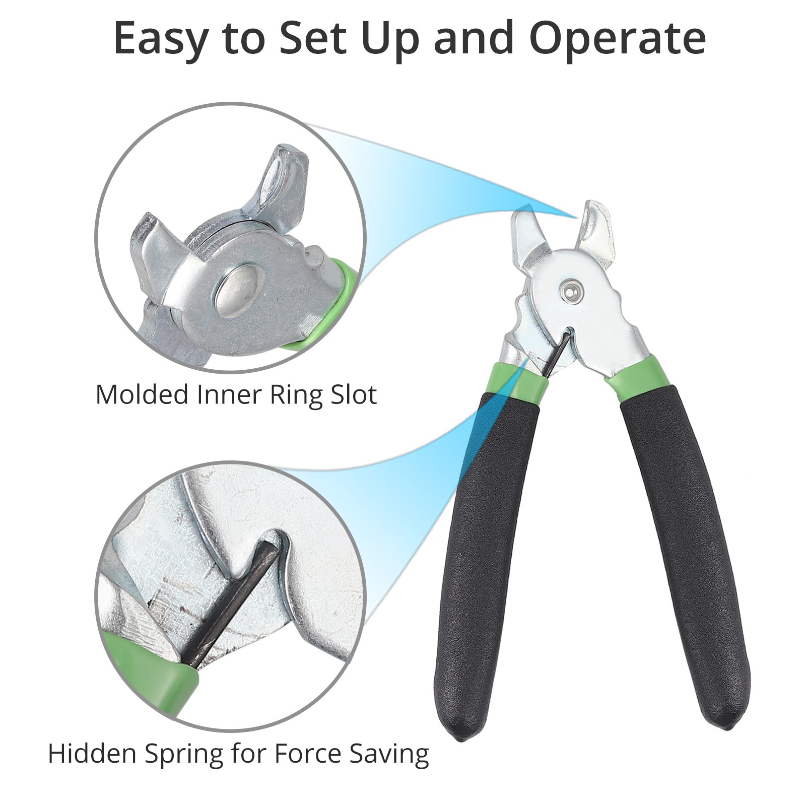 JUSTOL Pig Clamp Kit Hog Loop Pliers 300 3/4 Inch Galvanized Steel Hog Pens Tie Tool Wire Fence Repair Hand Tools Install