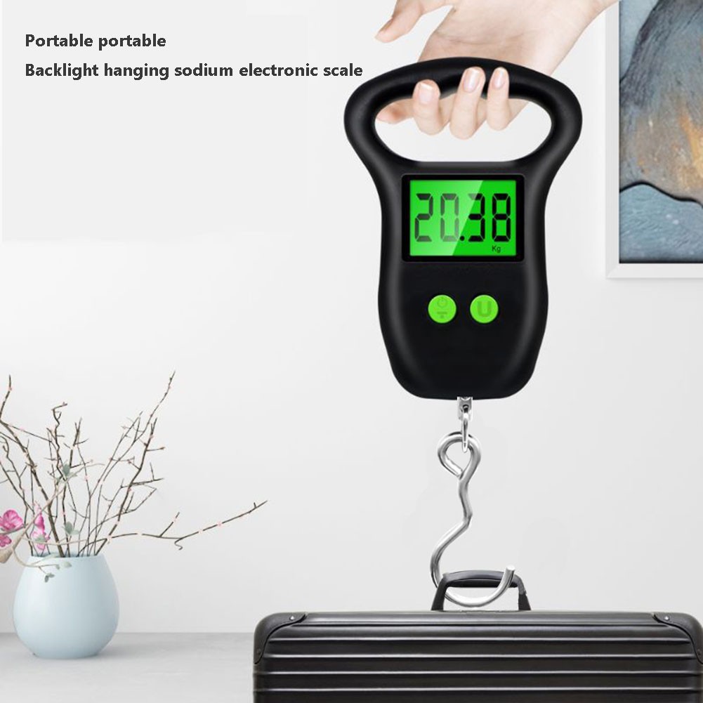 50KG Hanging Scale with Backlight Electronic Fishing Weights Pocket Digital Fishing Scales Luggage Kitchen Weight