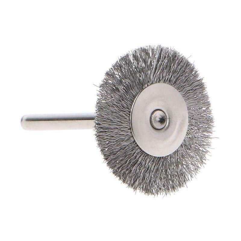 10pcs 22mm Plati-num Stainless Steel Wire Wheel Blade Brush Rotary Tool Polishing Mini Drill Bit Accessories