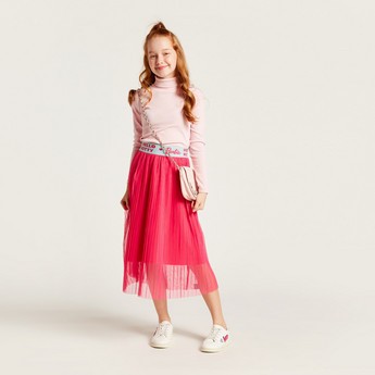 Sanrio Hello Kitty Pleated Midi Skirt with Elasticised Waistband