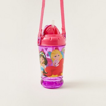 Disney Princess Printed Bottle with Strap - 440 ml