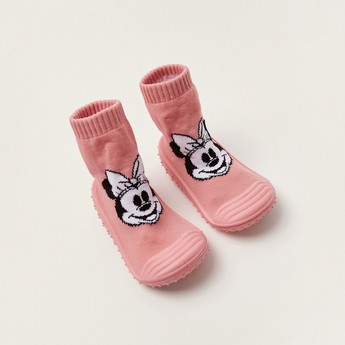 Disney Minnie Mouse Print Sneaker Booties