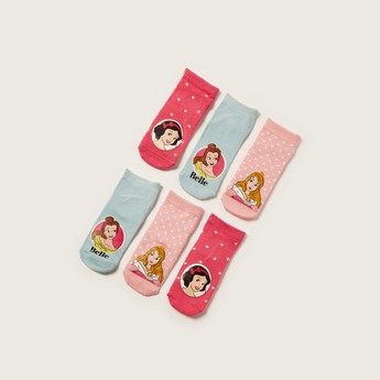 Disney Princess Print Ankle Length Socks - Set of 3