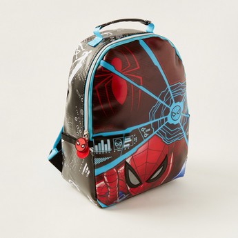 Spider-Man Print Zipper Backpack with Adjustable Shoulder Straps
