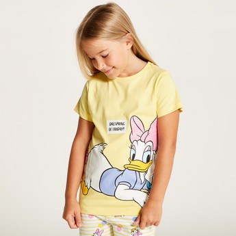 Disney Daisy Duck Print T-shirt and Pyjama Set