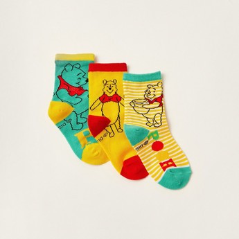 Disney Winnie-The-Pooh Print Socks - Set of 3