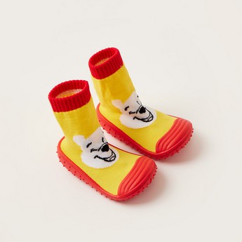 Winnie the Pooh Textured Soft Slip-On Booties