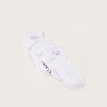 Carte Blanche Printed Socks with Cuffed Hem - Set of 3