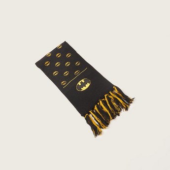 Batman Textured Scarf with Tassel Detail