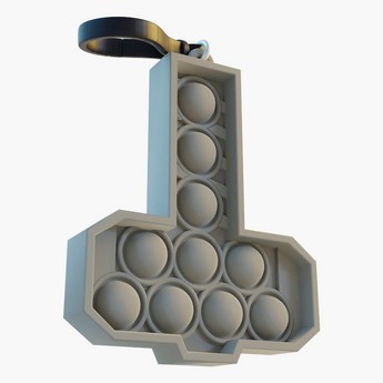 سلسلة مفاتيح بدفع الفقاعات بتصميم ثور من إيولو