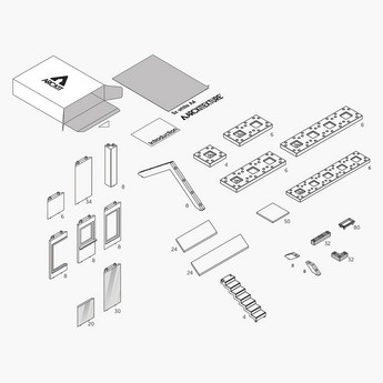 مجموعة نماذج بناء معماري 400 قطعة من أركيت 120