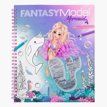 TOPModel Fantasy Model Mermaid Sequence Detail Colouring Book Set