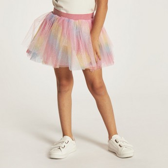 Charmz Glittery Tutu Skirt with Elasticated Waistband