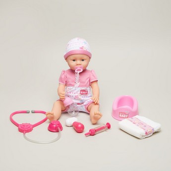 Simba New Born Baby Doll with Doctor Accessories Playset