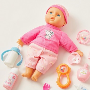 Juniors Little Cuddles Baby Doll Playset - 30 cms