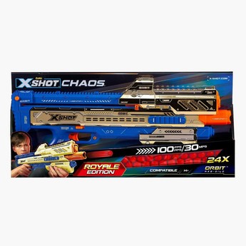 ZURU X-SHOT Chaos Dart Ball Blaster Golden Orbit with 24 Darts