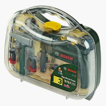 Bosch Big Transparent Tool Case Toy with Drill