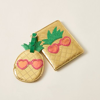 Charmz Applique Detail Passport Cover and Luggage Tag