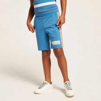 PUMA Logo Print Shorts with Alpha Tape Detail