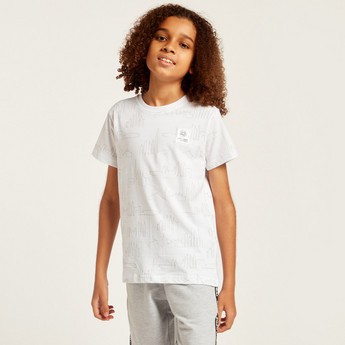 Expo 2020 All-Over Printed T-shirt with Crew Neck and Short Sleeves