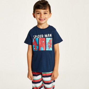 Spider-Man Print T-shirt and Pyjama Set