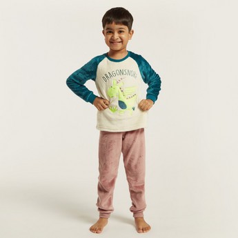 Juniors Graphic Print T-shirt and Pyjamas Set