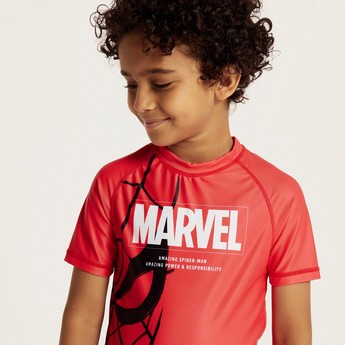 Spider-Man Print Swim T-shirt and Shorts Set