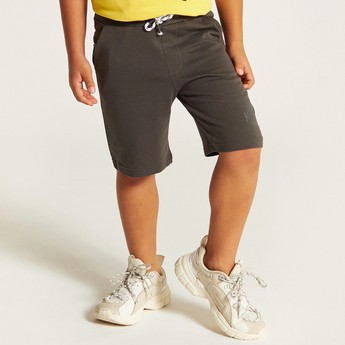 Juniors Printed Shorts with Drawstring Closure and Pockets