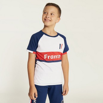 FIFA Printed Round Neck T-shirt and Shorts Set