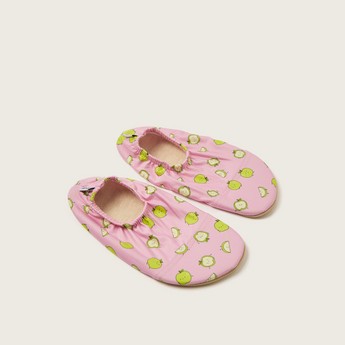 Slipstop Apple Print Slip-On Shoes