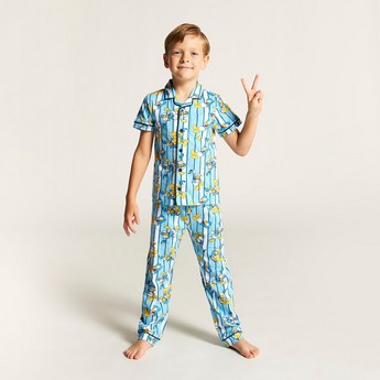 Disney Donald Duck Print Shirt and Full Length Pyjama Set