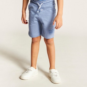 Juniors Solid Shorts with Drawstring Closure and Pockets