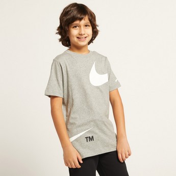 Nike Print T-shirt with Round Neck and Short Sleeves