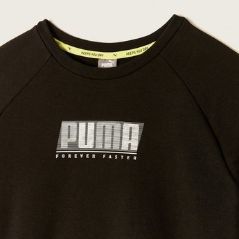 PUMA Printed Sweatshirt with Crew Neck and Long Sleeves