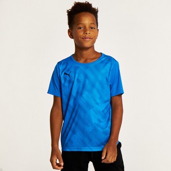 PUMA Printed T-shirt with Crew Neck and Short Sleeves