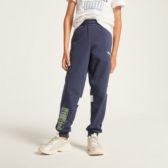 PUMA Printed Jog Pants with Elasticated Waistband