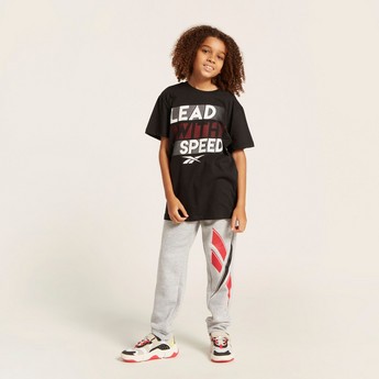 Reebok Logo Print Jog Pants with Pockets and Elasticated Waistband