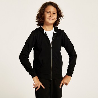 Juniors Textured Long Sleeves Jacket with Hood