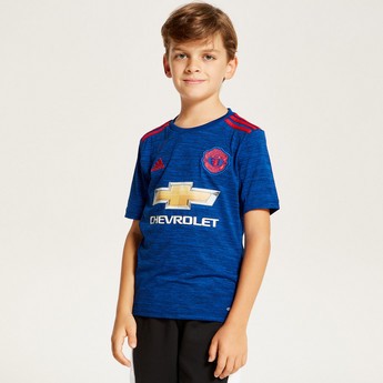 Adidas Printed T-shirt with Round Neck and Short Sleeves
