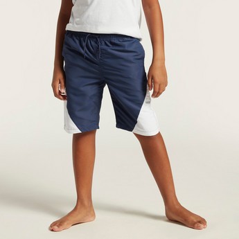 Juniors Panelled Shorts with Pockets and Elasticated Waistband