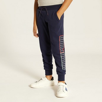 PUMA Printed Joggers with Drawstring Closure and Pockets