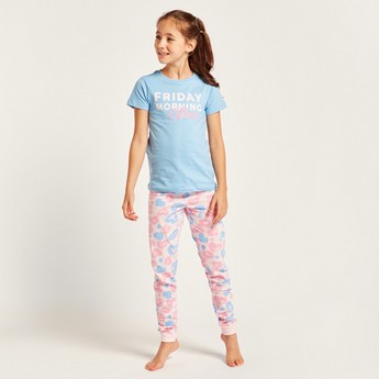 Juniors 6-Piece Printed T-shirt and Pyjama Set