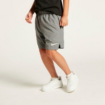 Nike Solid Shorts with Elasticated Waistband and Pockets