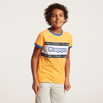 Kappa Chest Panel T-shirt with Round Neck and Banda Tape